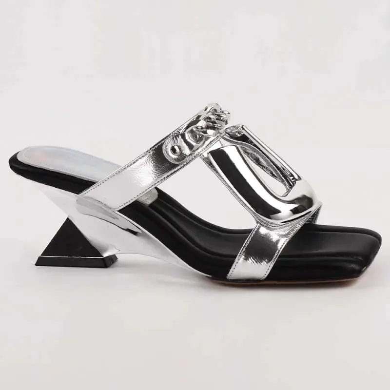 Praise Silver Open Toe Sandals