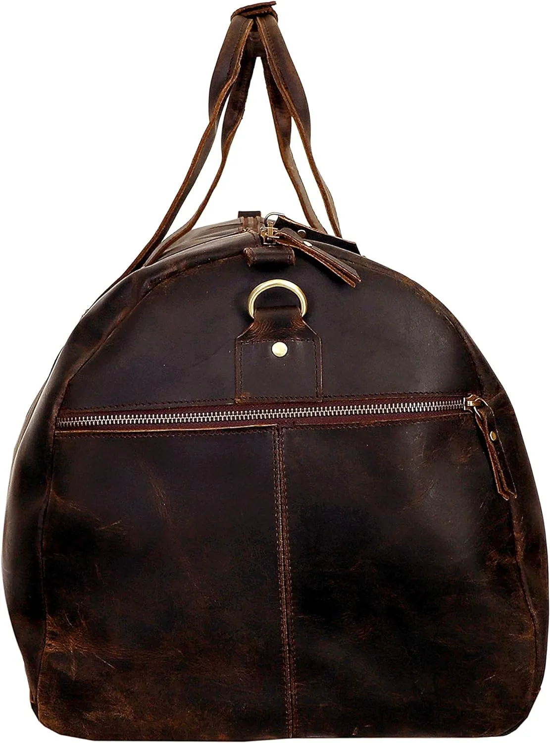 Premium Brown Vintage Leather Weekender Duffel Bag for Men and Women: Your Ideal Travel, Gym, and Overnight Companion - Vintage Leather bag