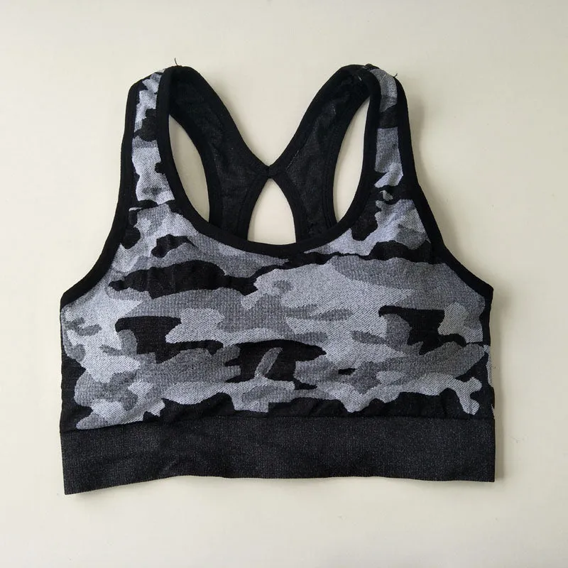 Professional Shockproof Camouflage Sports Bra