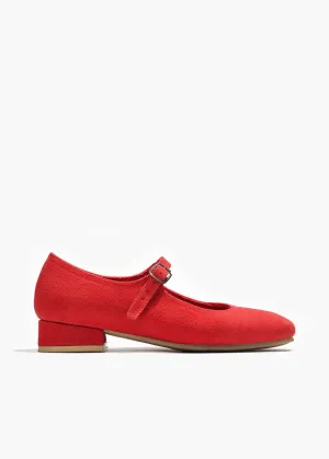 Red | Heeled Mary Jane | Flaw | Size 9