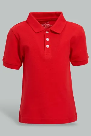 Red Polo Shirt For Baby Boys