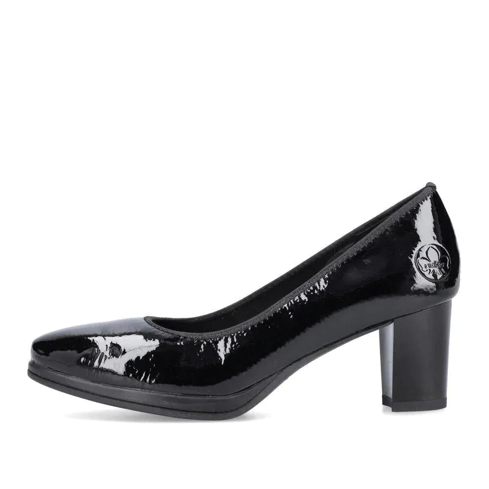 Rieker 49560-04 Black Patent Court Shoes