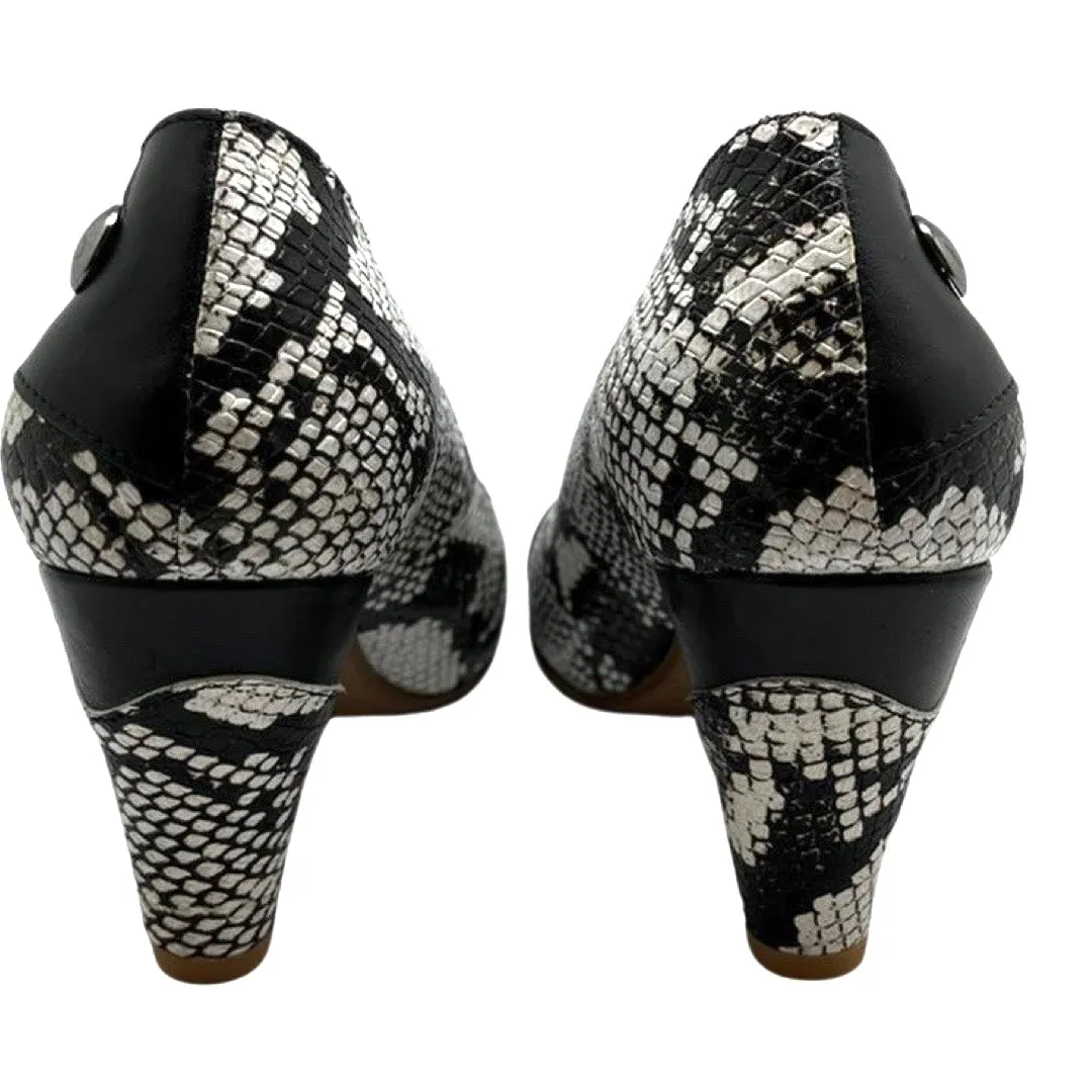 Salon - Black and White snake print LAST PAIRS 36 AND 38!