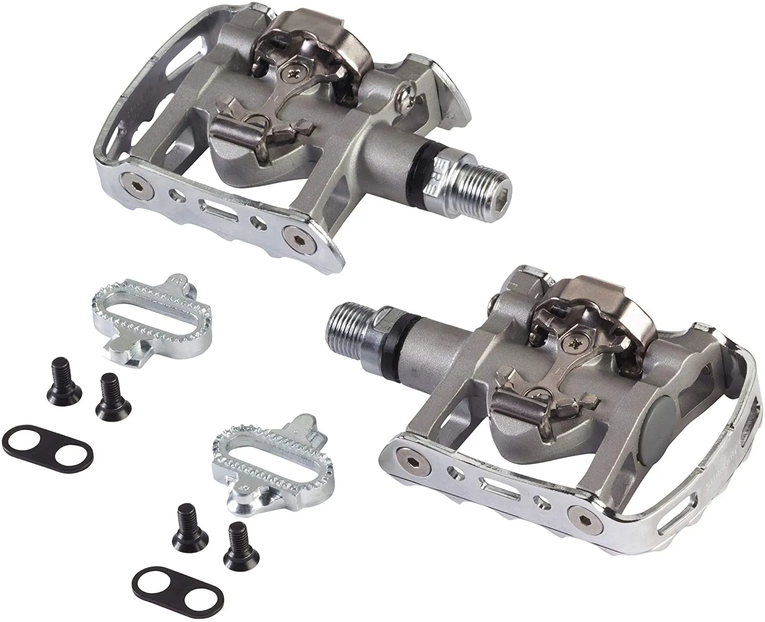 Shimano PD-M324 Dual-Sided Combination Pedals: Flat and SPD Cleat Mount   Cleats