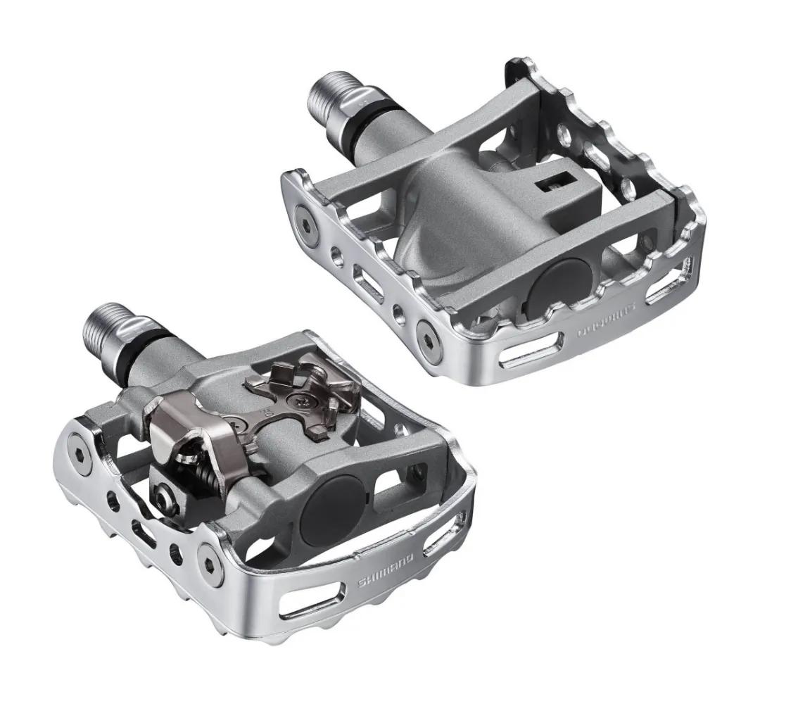 Shimano PD-M324 Dual-Sided Combination Pedals: Flat and SPD Cleat Mount   Cleats