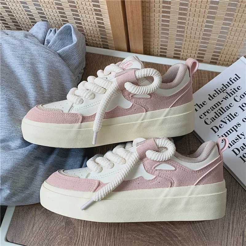 Skateboard Female Korean Sports White Style Canvas Shoes