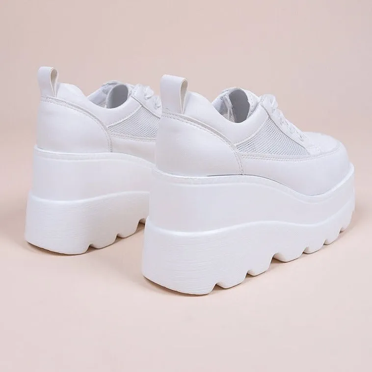 Sneakers plateforme blanche