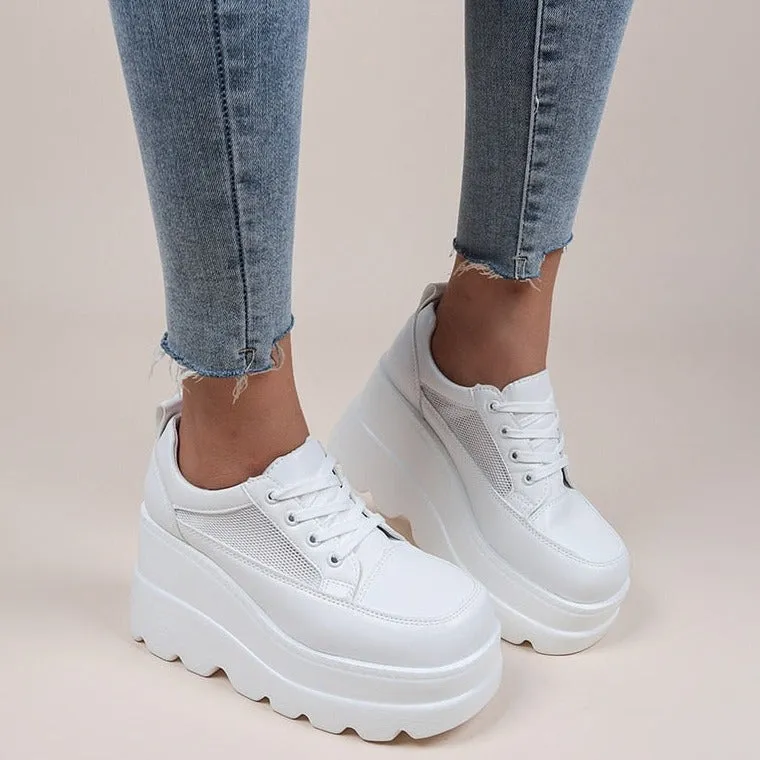 Sneakers plateforme blanche