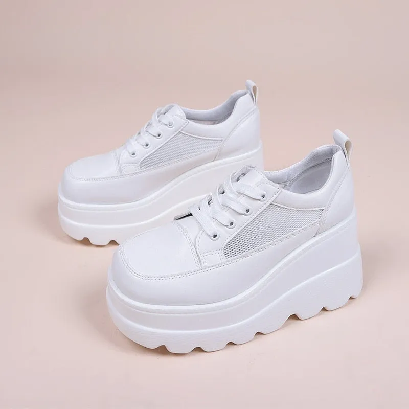 Sneakers plateforme blanche