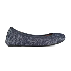 SOPHIA Ballet Flat Shoes - Denim Snake