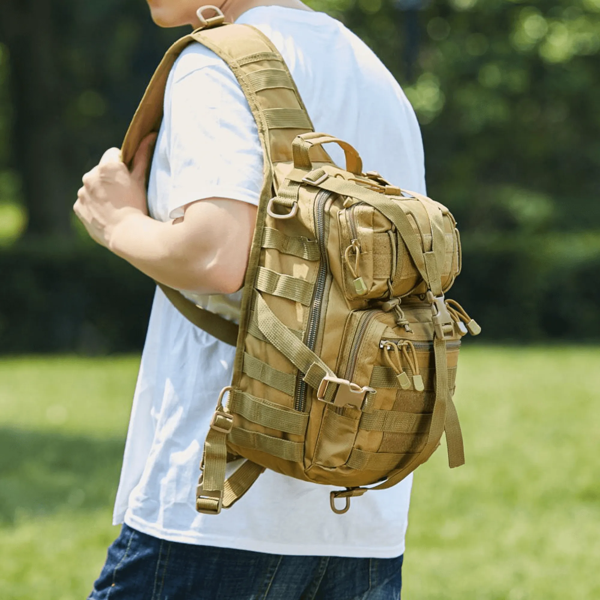 Tactical Medium 15L Sling Backpack Range Bag