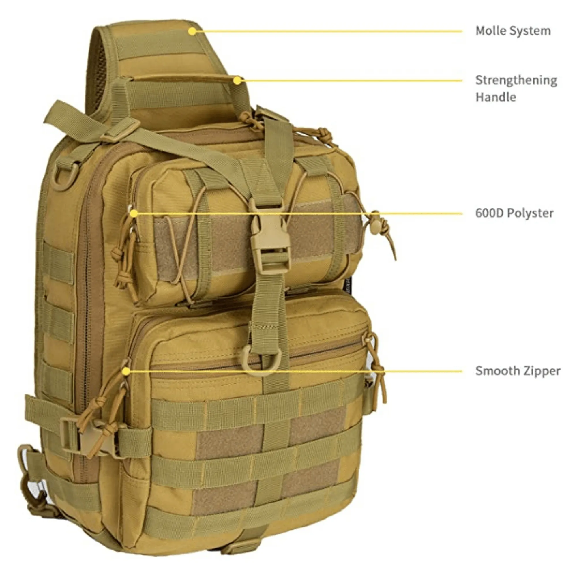 Tactical Medium 15L Sling Backpack Range Bag