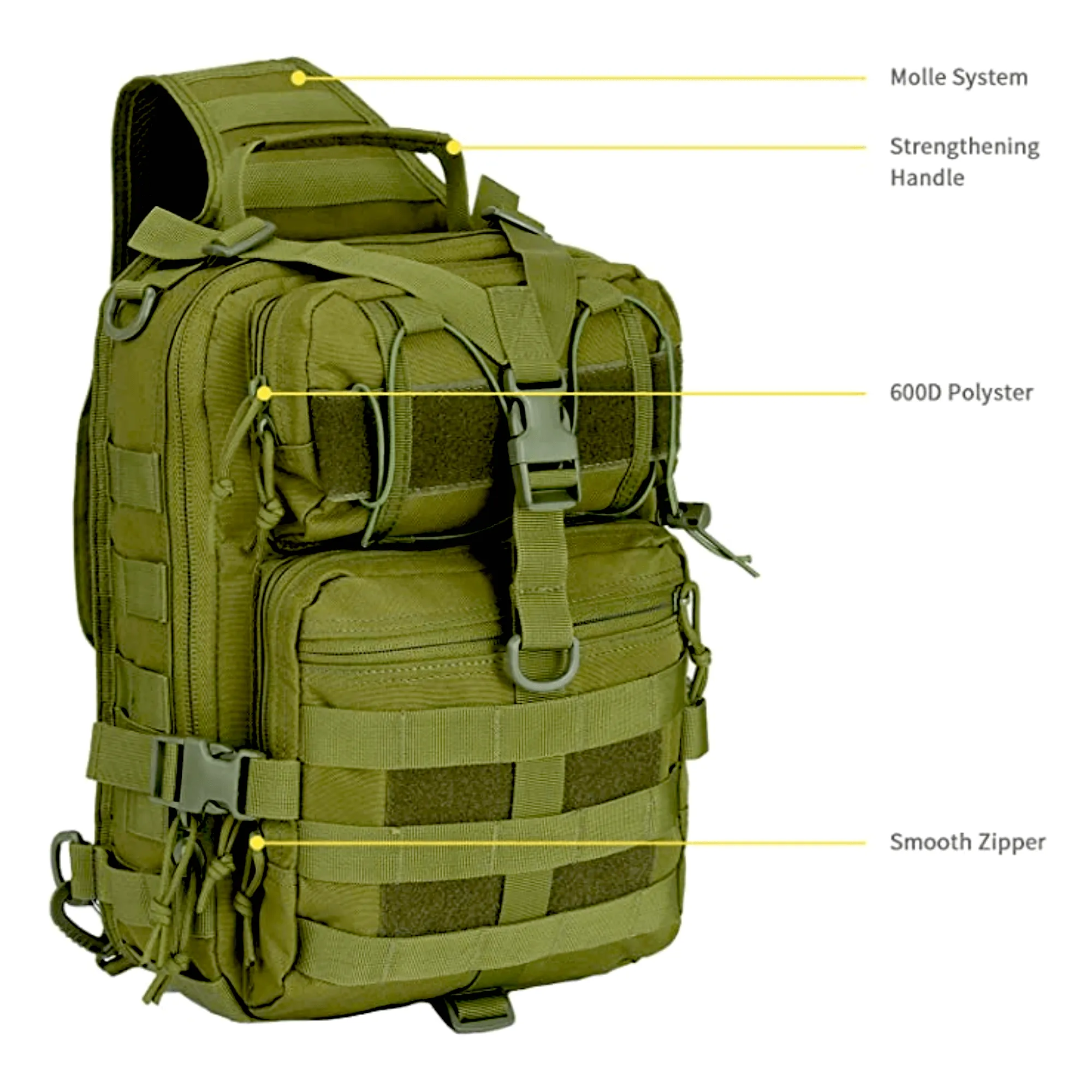 Tactical Medium 15L Sling Backpack Range Bag