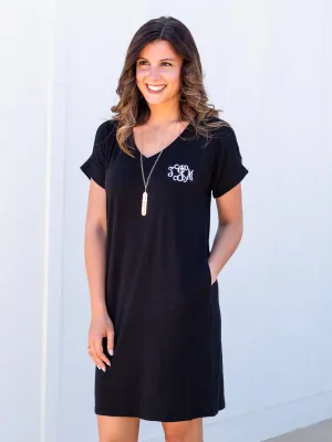 That Thing You Do V-Neck Dress - Black