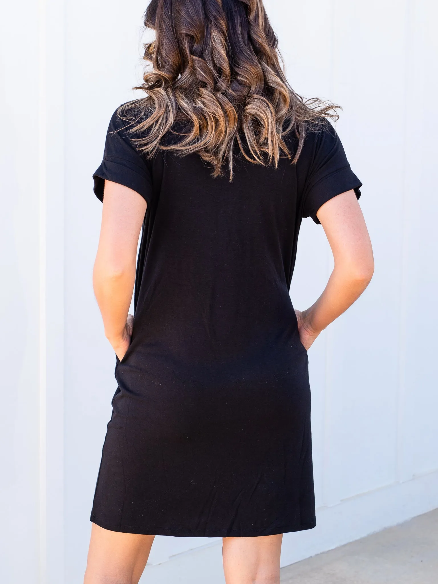 That Thing You Do V-Neck Dress - Black