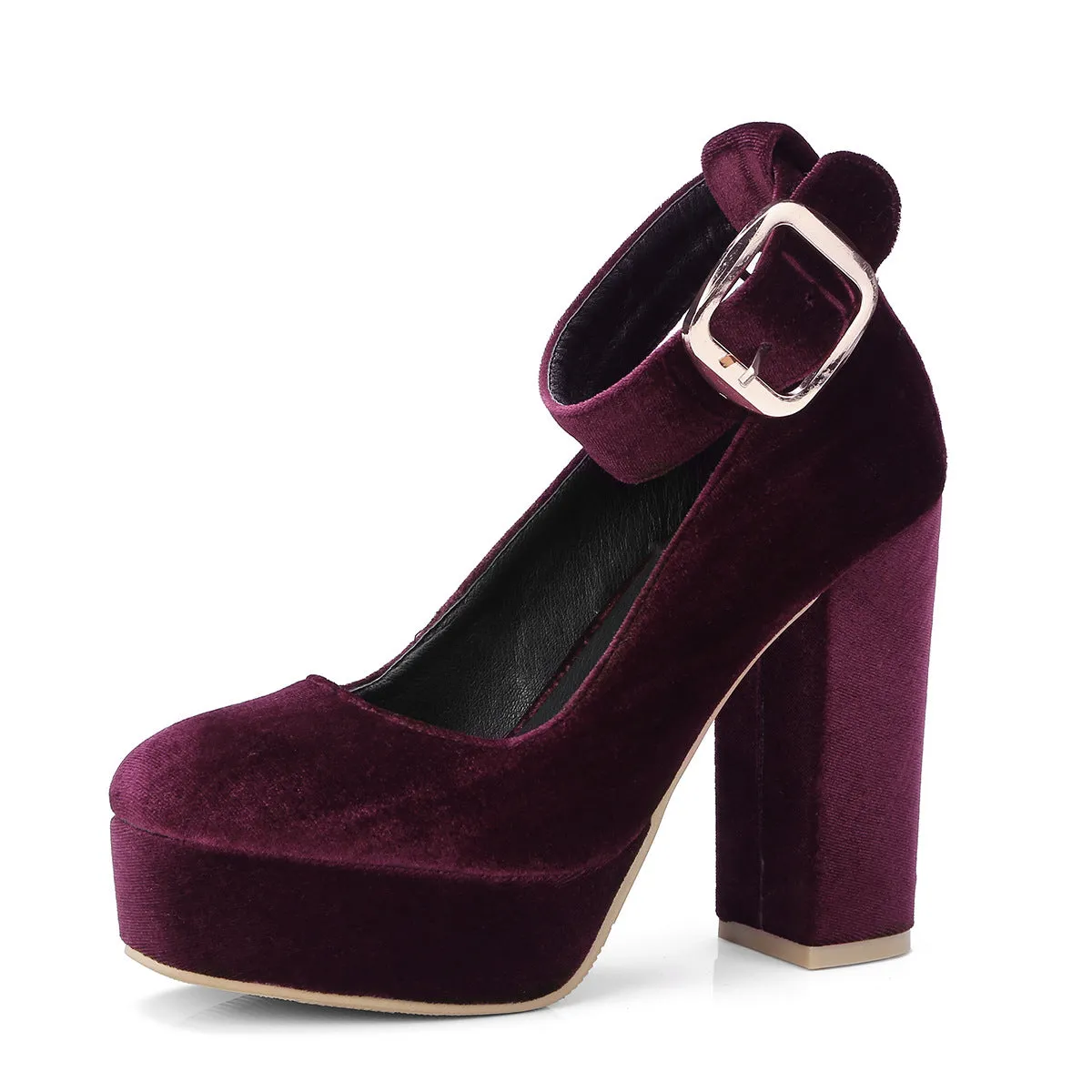 The Velvet Buckle Platforms