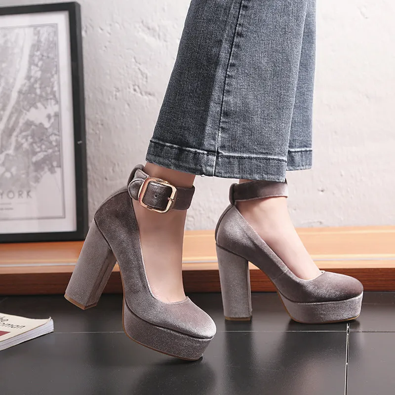 The Velvet Buckle Platforms