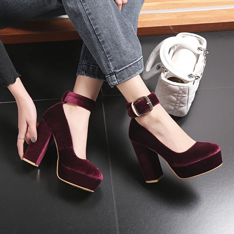 The Velvet Buckle Platforms