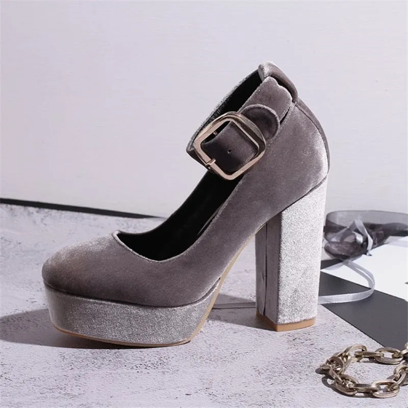 The Velvet Buckle Platforms