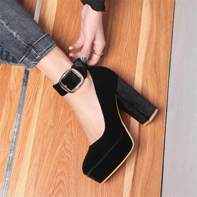 The Velvet Buckle Platforms