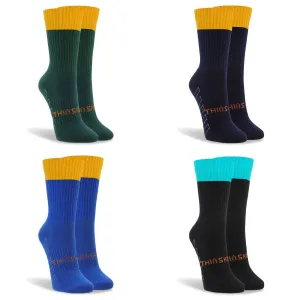 Thinskins Technical Sport Short Socks - 6-Pack - Contrast Top