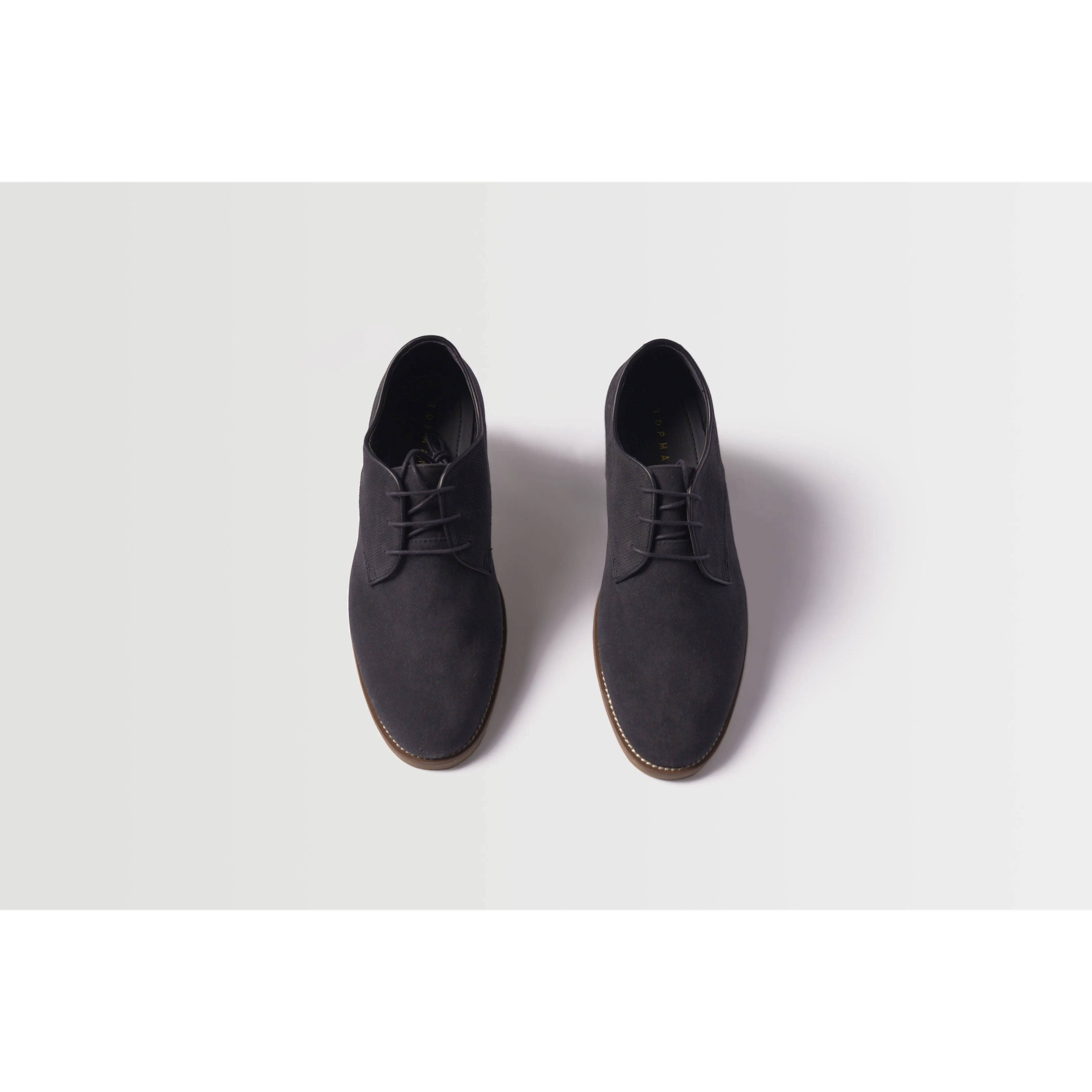 Topman Men's Spark Navy Suede Dress Shoes