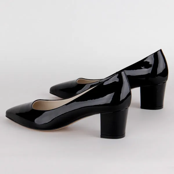 *UK size 3 - COURTNEY - black patent, 5cm heels