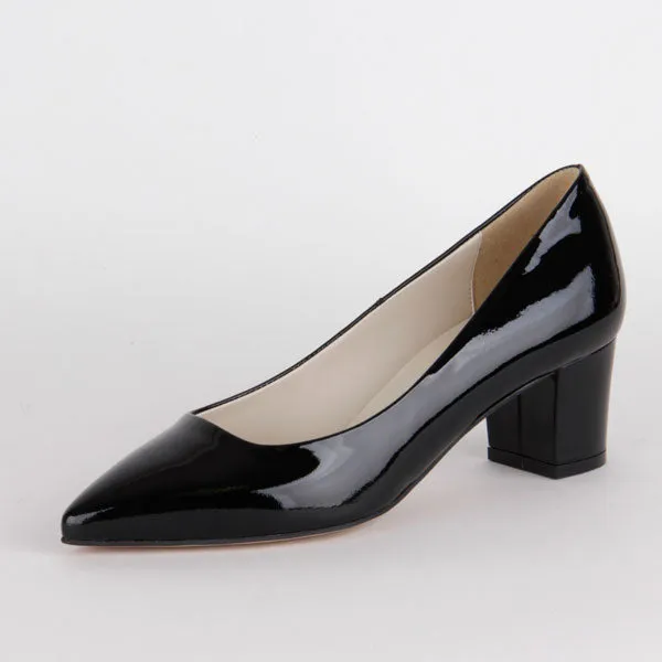 *UK size 3 - COURTNEY - black patent, 5cm heels