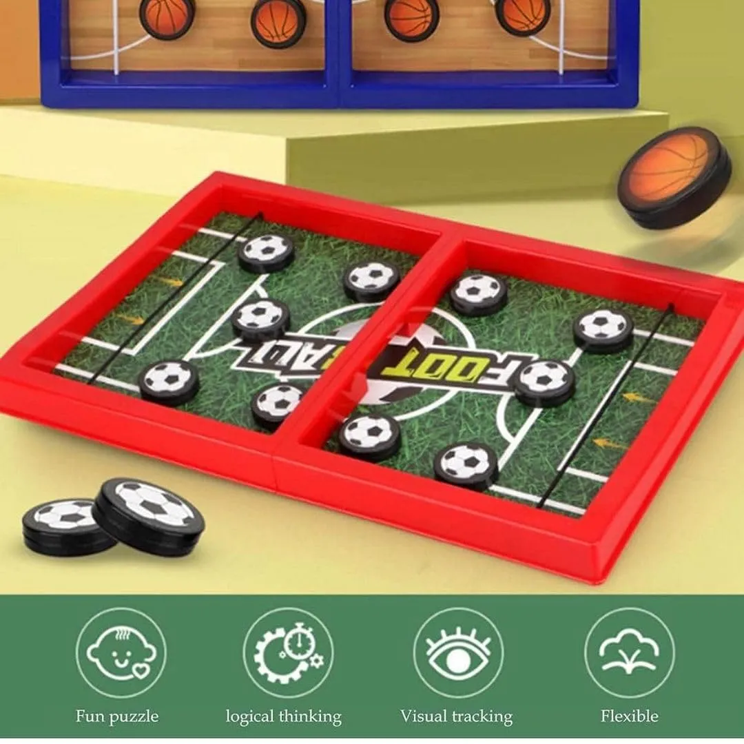 URBAN TOYS String Basketball Hockey Football Table Board Game | Fast Sling Puck Board Game for Kids and Adults | Tabletop Slingshot Games Toys for Boys & Girls for All Age (Color and Design May Vary)