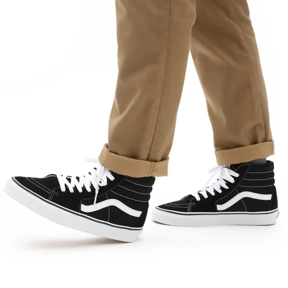 VANS SK8-HI Unisex Old Skool Authentic Shoe - Black/White