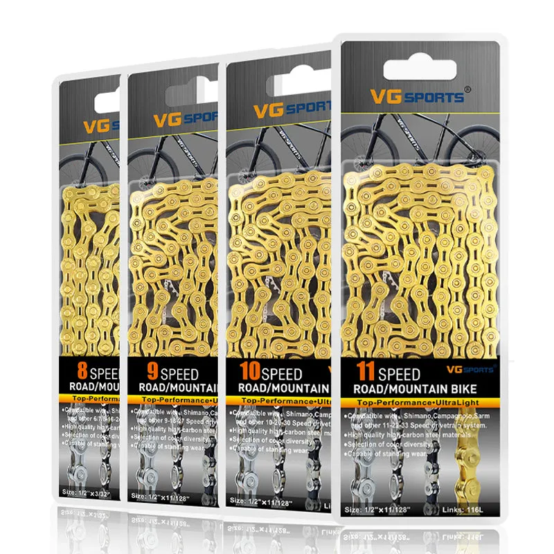 VG Sports Gold 8/9/10/11 Speed Bicycle Chain