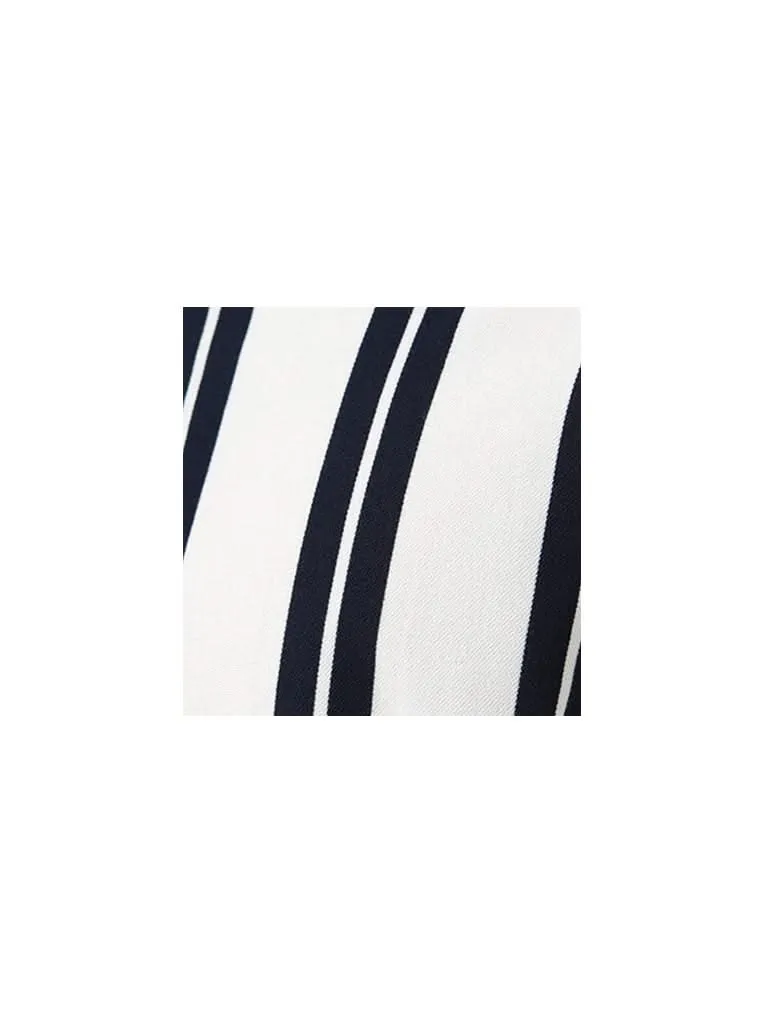 WES Casuals Off White Striped Slim-Fit Polo T-Shirt