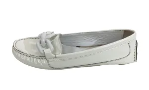 White Patent Leather Driving Shoes | Size 7.5 | IT 37.5