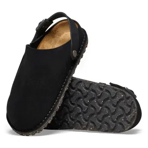 Women's Birkenstock Lutry Premium Suede Color: Black (MEDIUM/NARROW WIDTH)