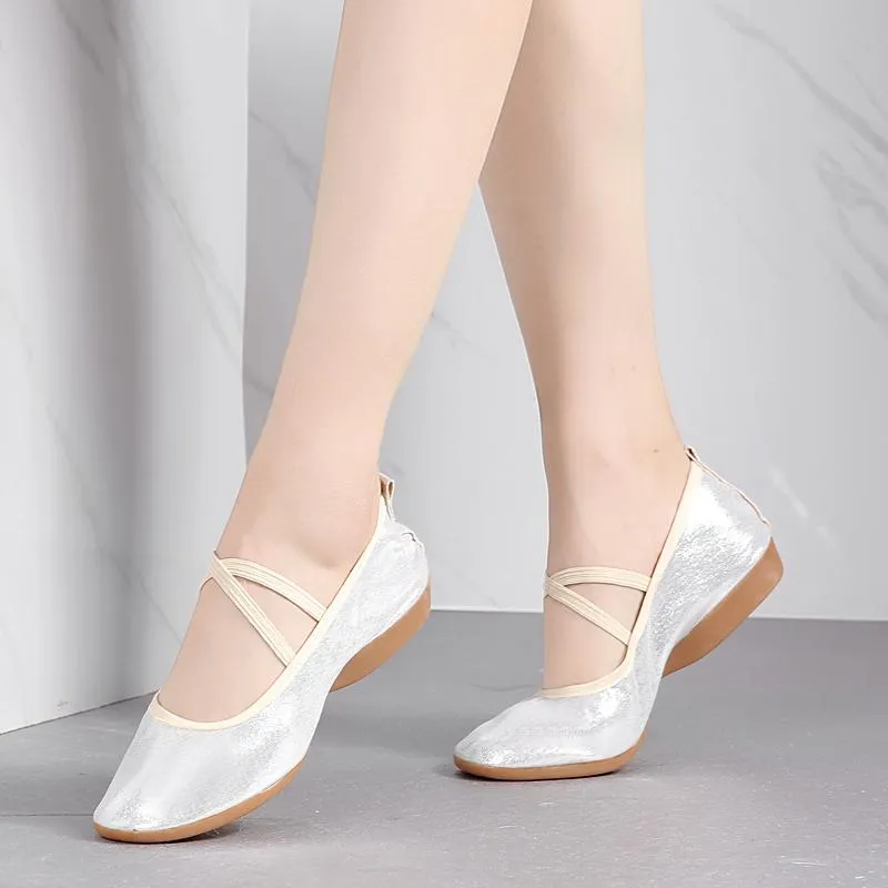 Women's Canvas Pumps Rubber Sole Modern Dance Shoes Ballroom Dance Shoes