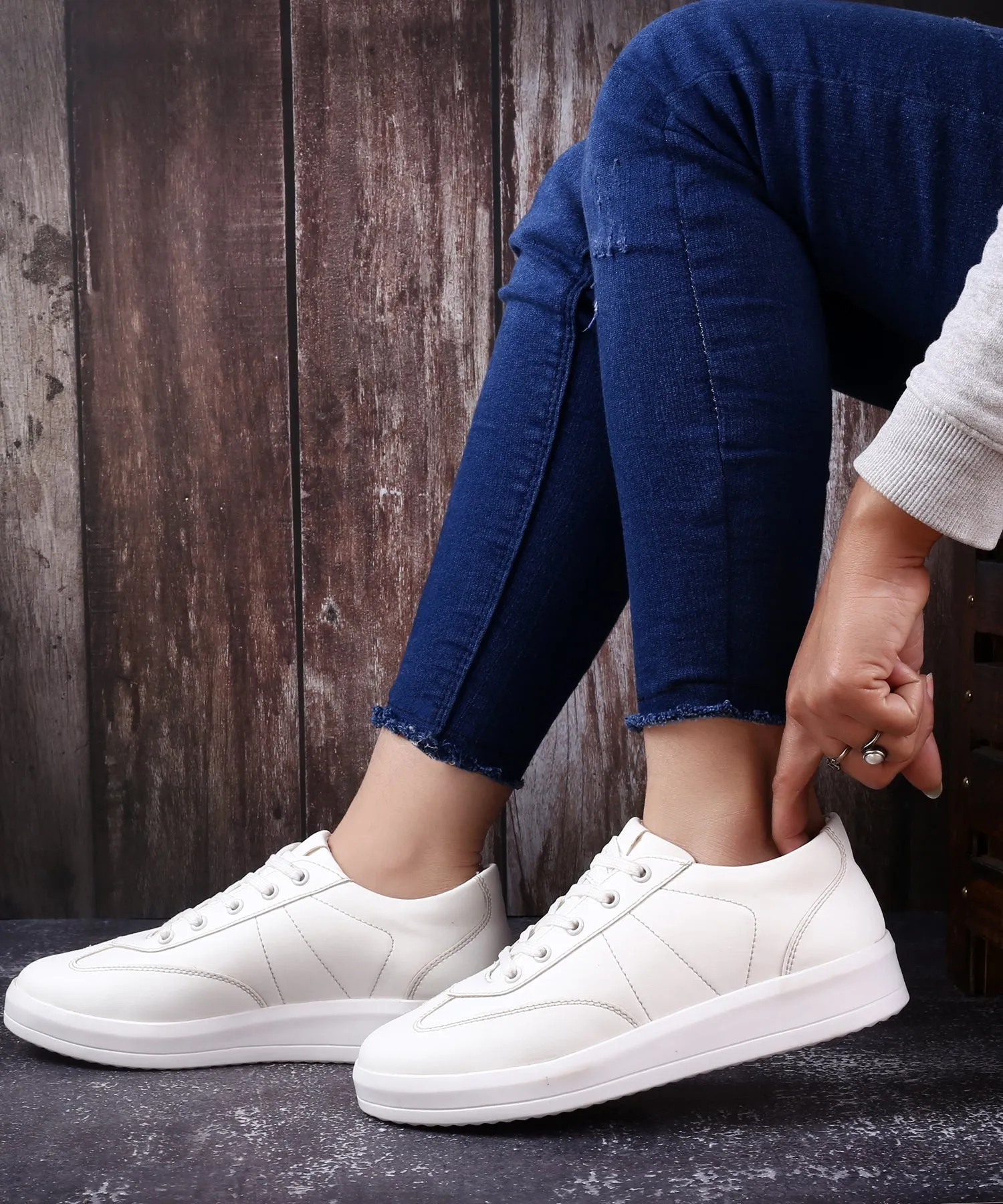 Women's Ultra Premium Vegan casual Lace-up Sneakers Shoes