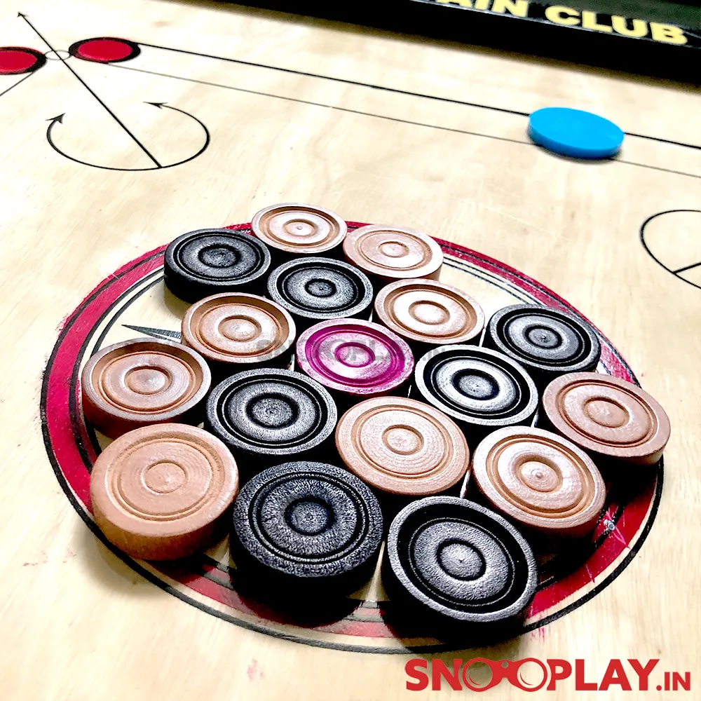 Wooden Carrom Board (With Coins & 2 Strikers) - Medium (26 x 26 Inches) | COD Not Available